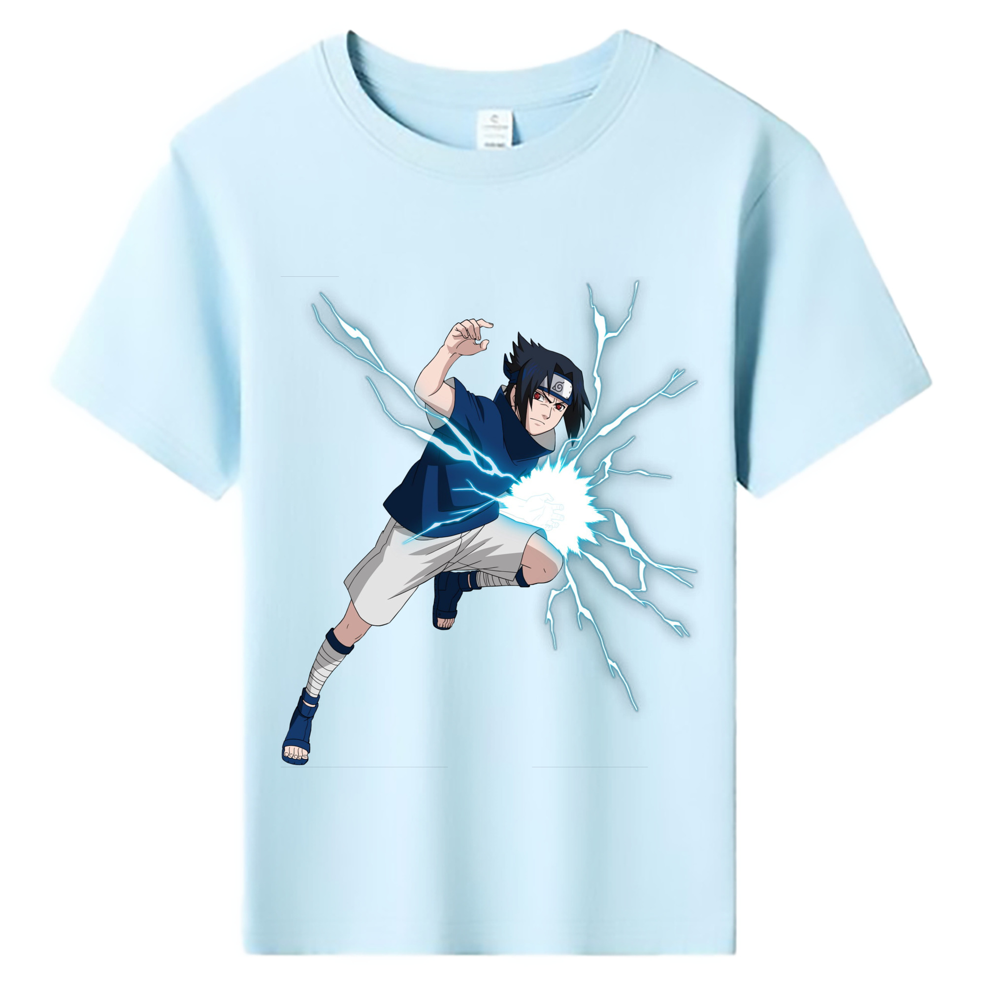 （画像用） NARUTO -ナルト- うちは サスケ Uchiha Sasuke 綿100％キッズTシャツ（フロントプリント）